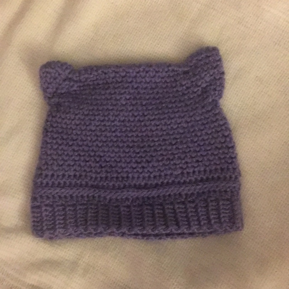 Crochet cat ear beanie